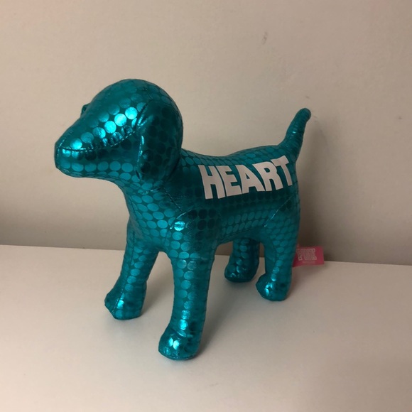 3 PINK Stuffed Dogs-1 Aqua HEART & 2 Nautical - Picture 2 of 4